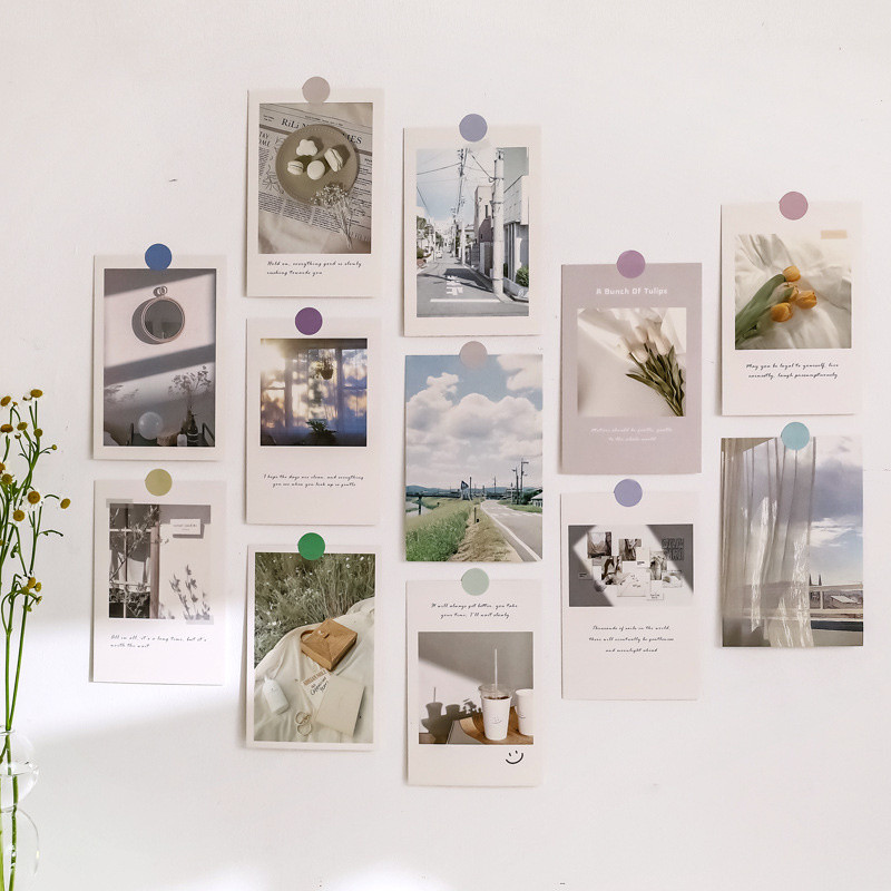 

30 sheets Ins Simple Beautiful Life Postcards Living Room Bedroom Wall Background Decorative Card Diy Artistic Photo Props
