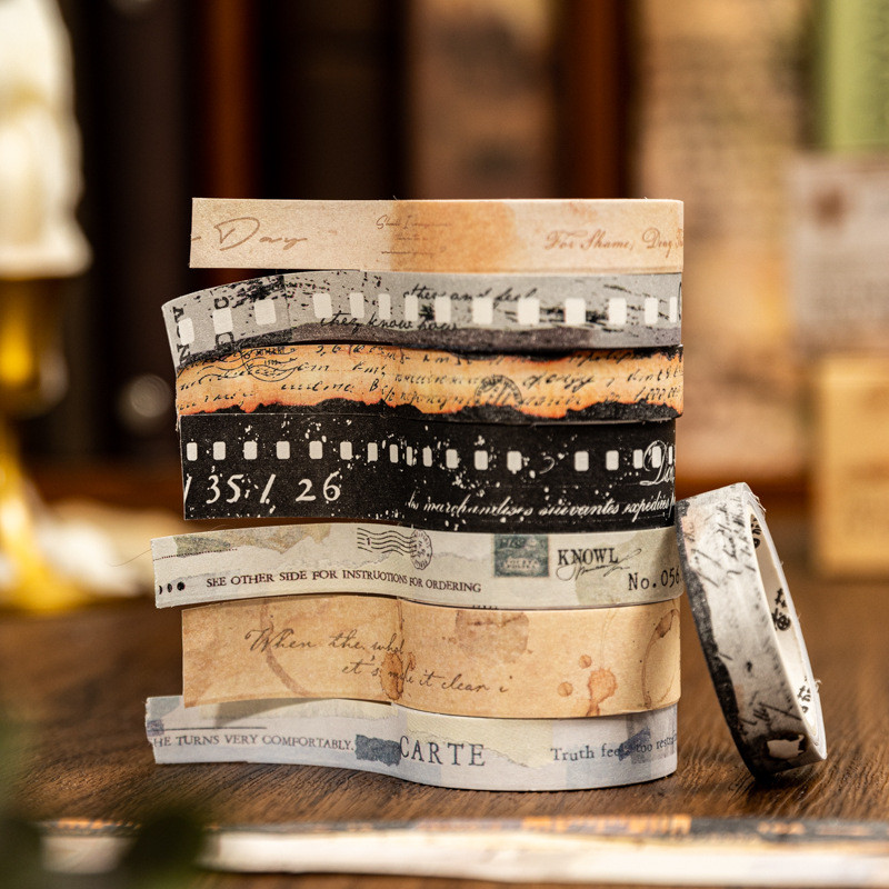 

[HARU] 4pcs Former Book Pavilion Series Washitapes Set Journaling Kit Scrapbook Masking Tape Juminocore Washitape Japanese Style