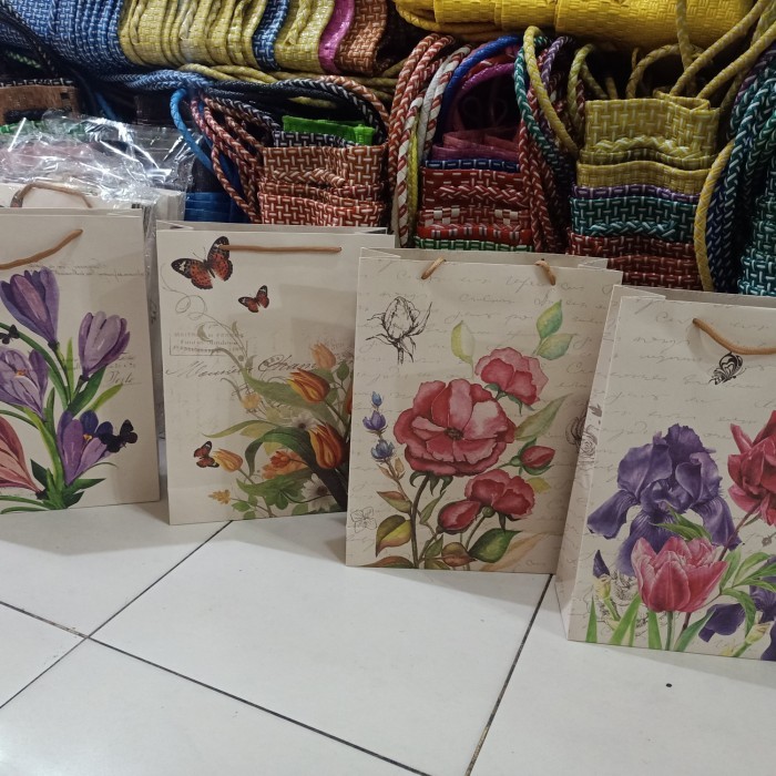 

paper bag polio bunga new isi 12 pcs terlaris dan termurah