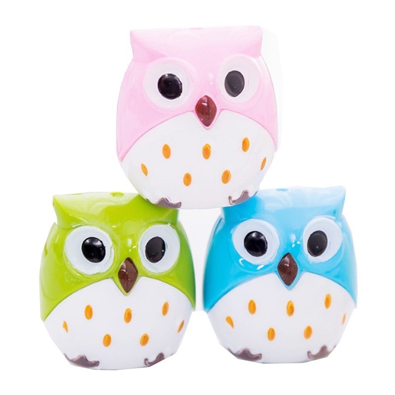 

1pc Lovely Cartoon Owl Pattern Pencil Sharpener Stationary for Students Kids Back To School Supplies