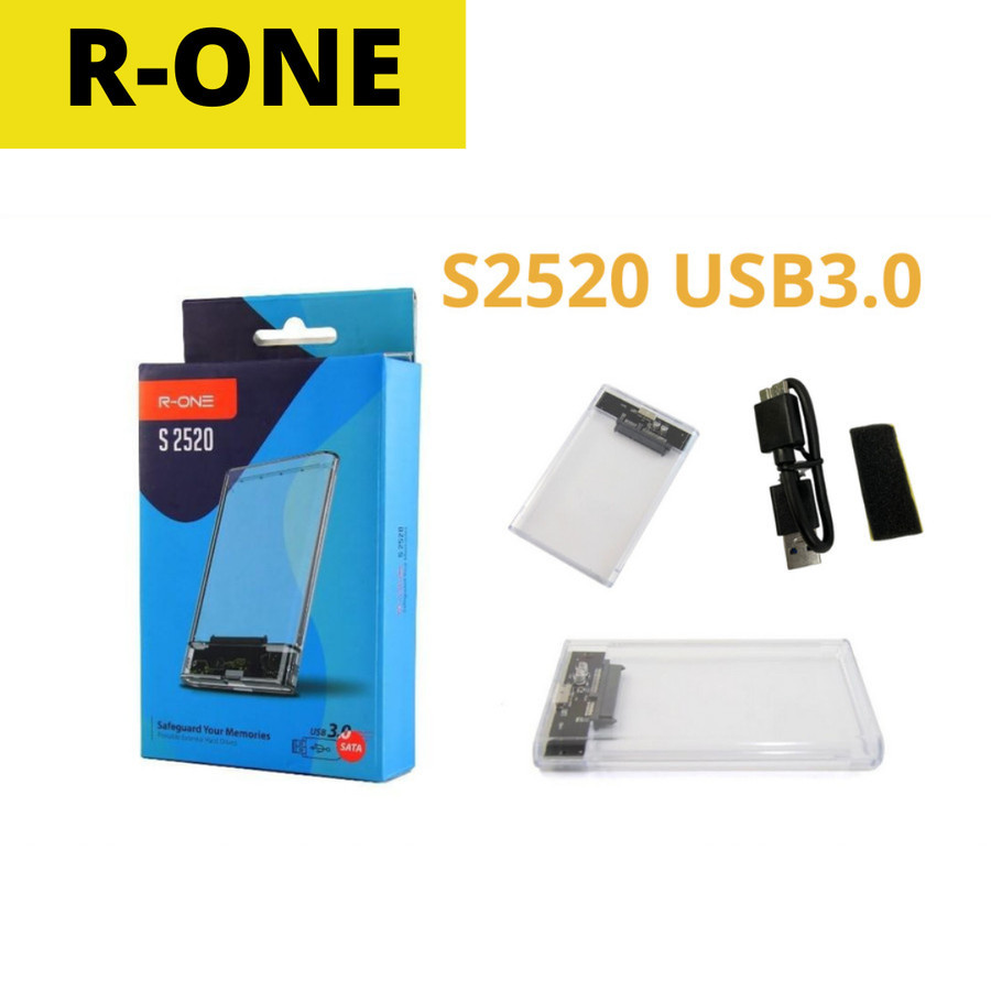 R-ONE  S2520 Enclosure Hardisk 2.5Inch  Usb3.0 Transparant
