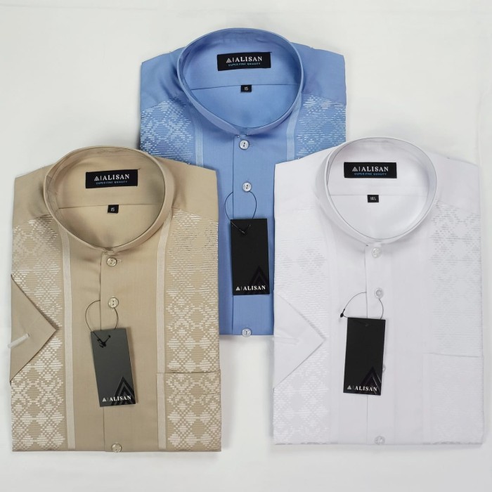 TERMURAH alisan baju koko pendek Reguler fit - Putih, S