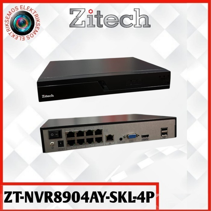 ZITECH NVR 8 CHANNEL POE ZT-NVR8908AY-SKL-8P SUPPORT 4K