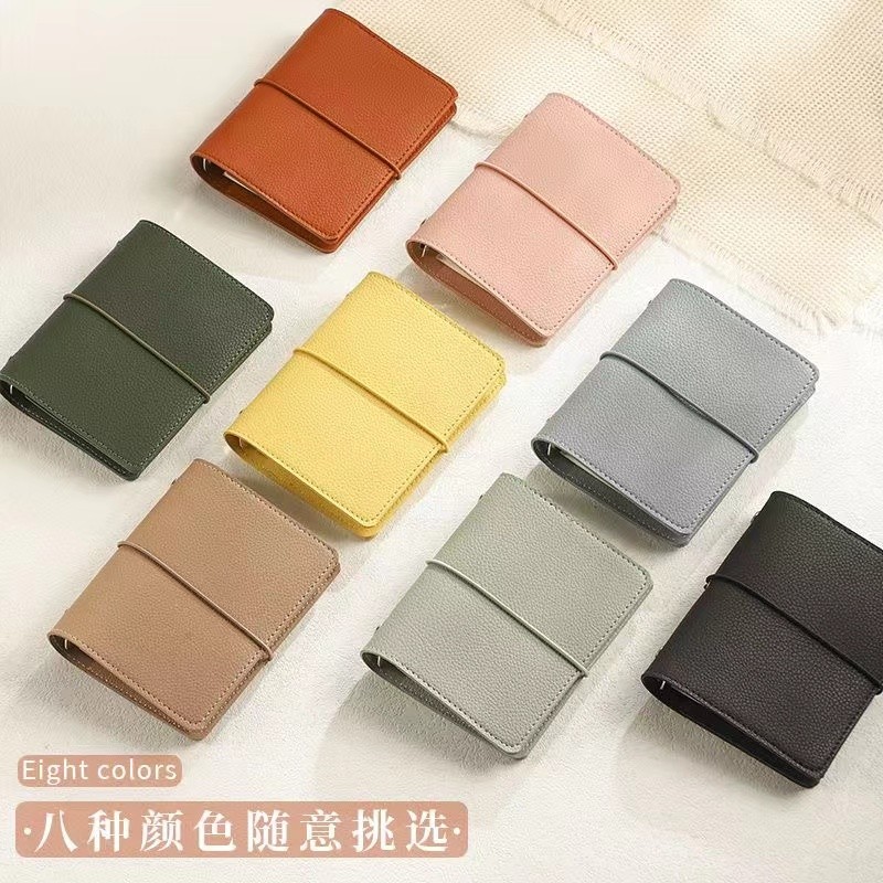 

M5 Mini Notebook Leather Hand Book Portable Notebook Loose-leaf Hand Book 5 Ring Metal Binder Loose-leaf Notebooks and Journals