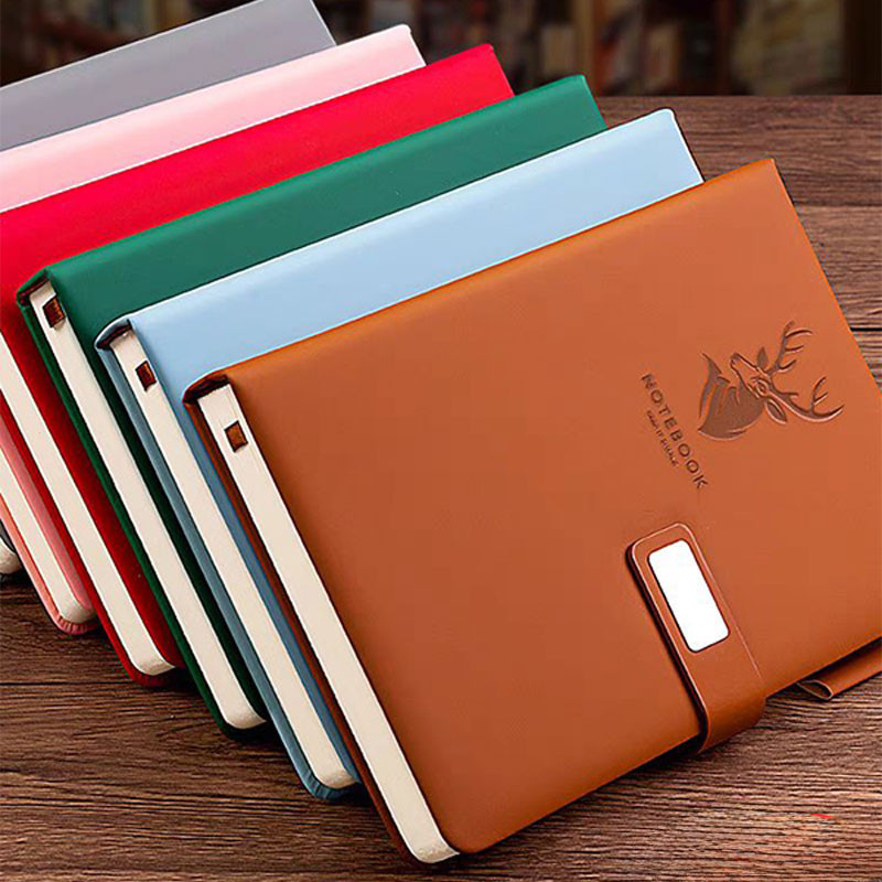 

1PC Thickened Iron Sheet Buckle Antler A5 Business Notebook Can Be Printed Logo High Value Notepad