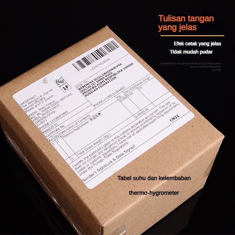 

InJO Kertas termal tiga bukti lipat 100*150*500 kertas cetak pengiriman ekspres kertas cetak termal