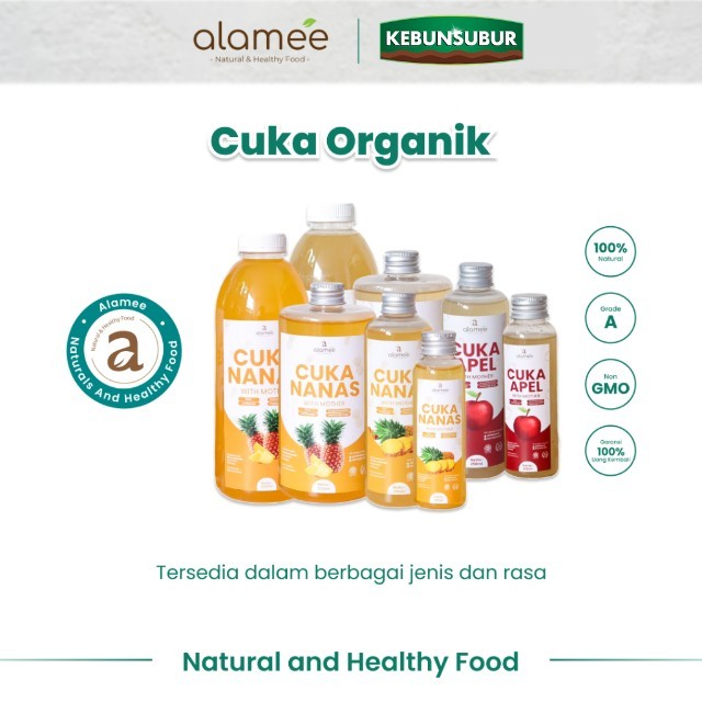 

alamee cuka murni premium tanpa bahan tambahan lain cuka apel cuka nanas organik kebunsubur