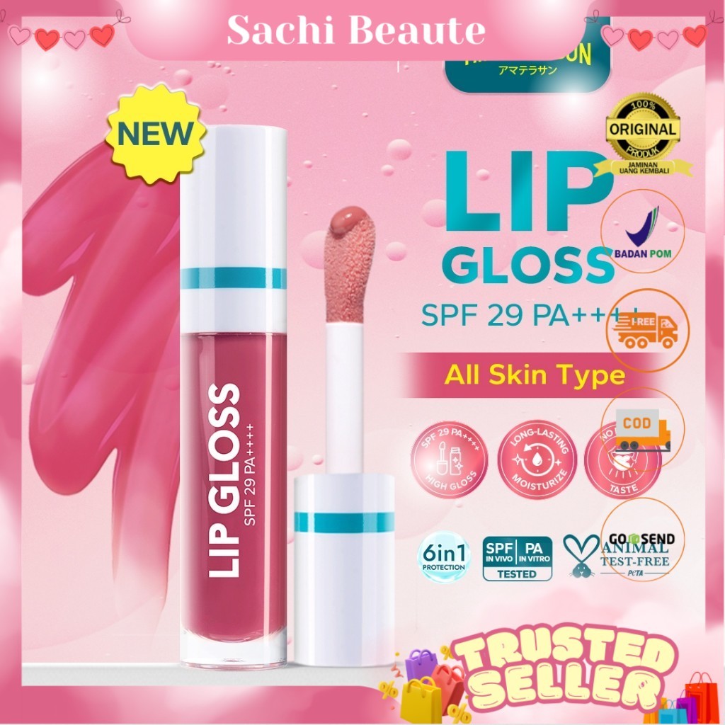 AMATERASUN Lip Gloss SPF29 PA++++ LipGloss Melembabkan BPOM