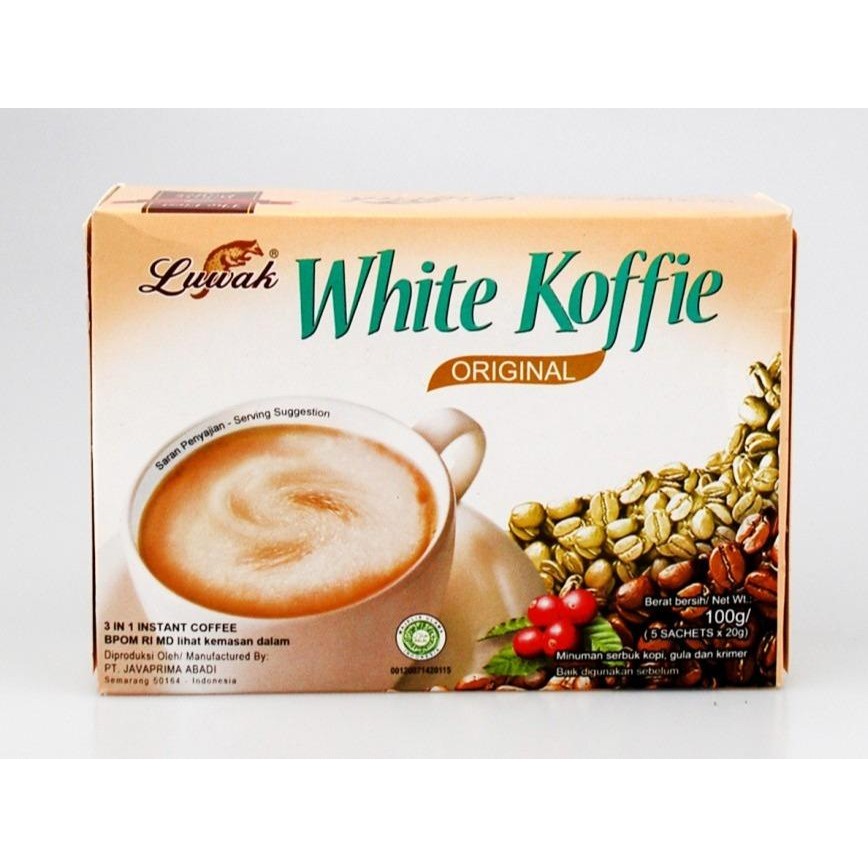 

Kopi LUWAK White Coffee Original Box isi 5's@ 20 gr