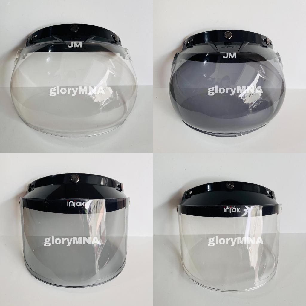 Visor helm kaca helm flat visor Bogo retro injak