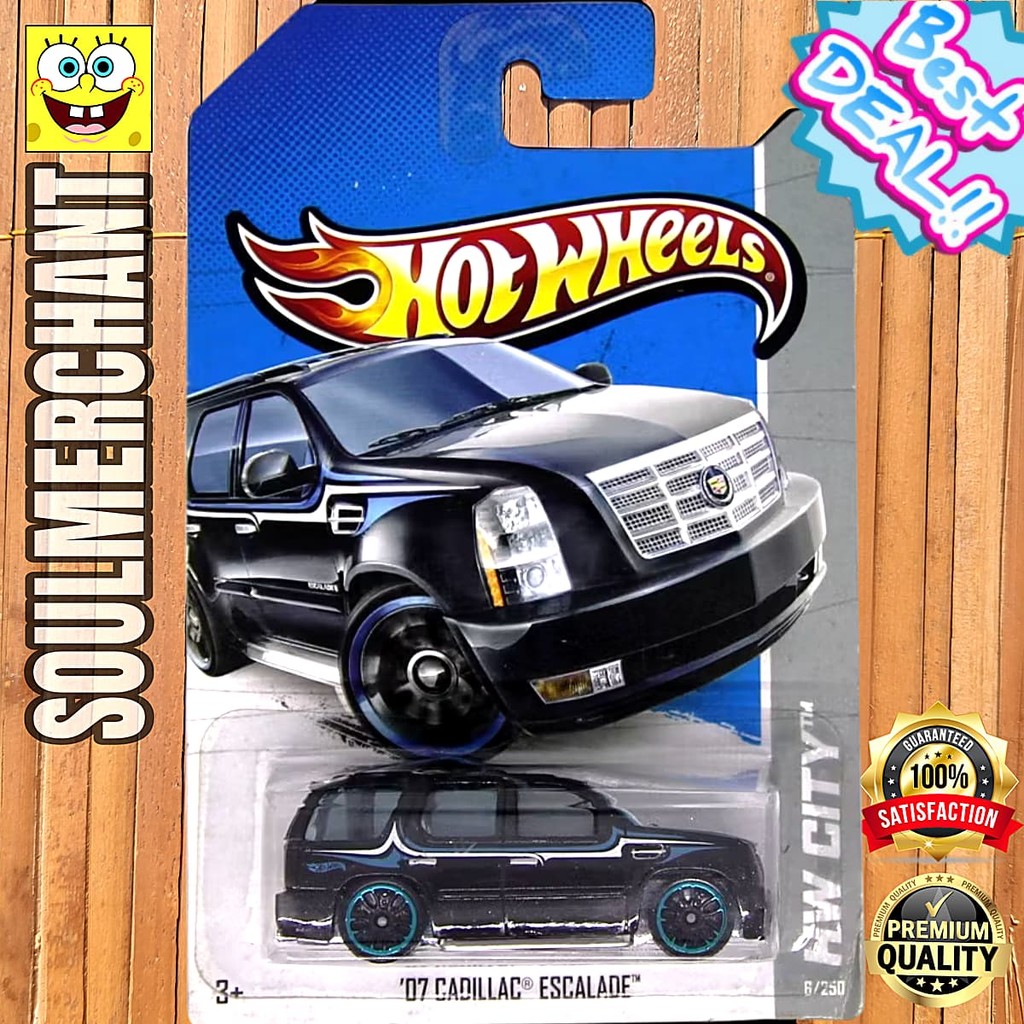 HOTWHEELS CADILLAC ESCALADE HITAM SILVER SUV