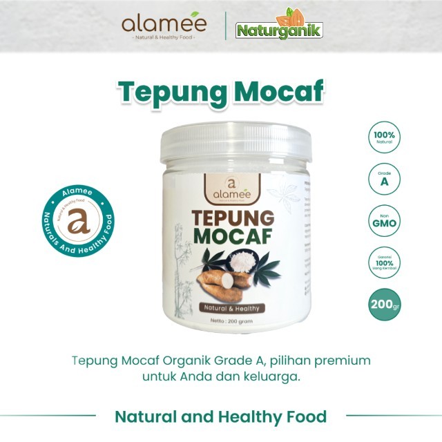 

ALAMEE Tepung Mocafine Gluten Free Tepung Singkong Sehat Rendah Gula High Fiber 200gr Naturganik