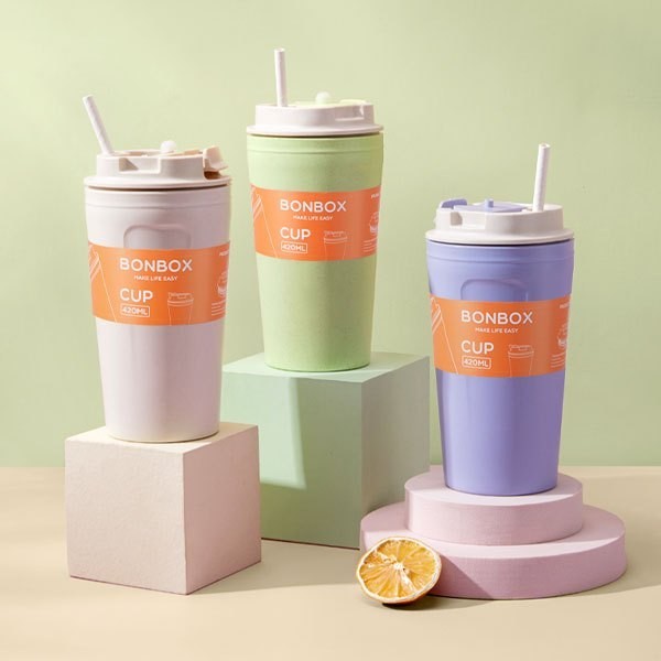 Botol Minum / Tumbler Sedotan Karakter Lucu Plastik BPA FREE Bonbox BKL0603 Botol Minum Anak Anak Mo
