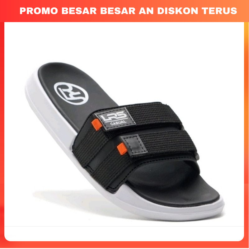 (COD) sendal pria slip on sendal pria anti slip senal pria ringan webing bahan puma canvas terbaru |