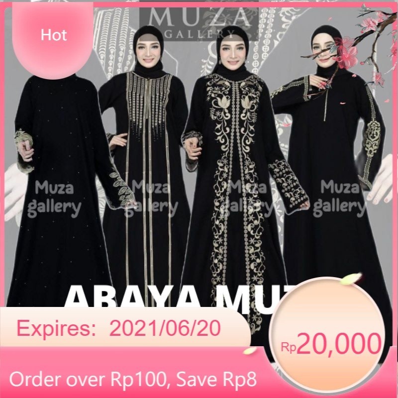 MUZA ABAYA HITAM ABAYA SYARI TURKEY DRESS MUSLIM (BUSUI)
