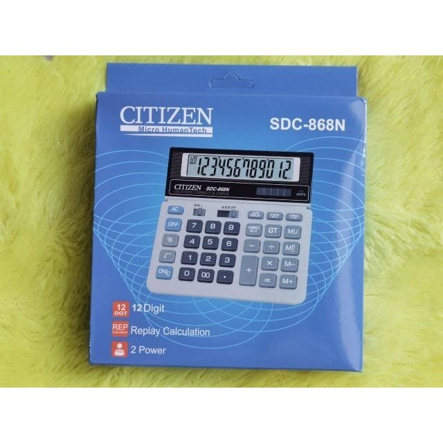 

Kalkulator Citizen Type SDC 868 L - Calculator Citizen 12 Digit 868 L - SDC-868 L