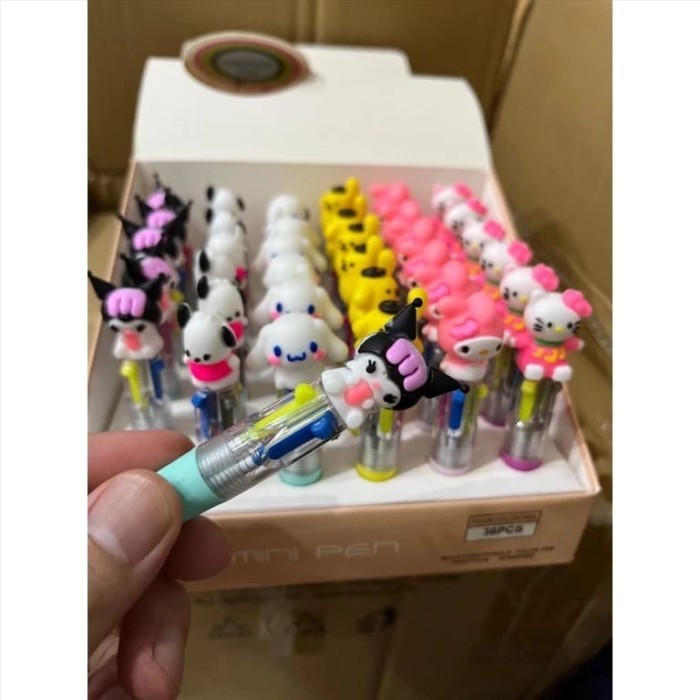 

Pulpen Sanrio 4in1 Warna Warni Bolpoin Pena Anak Sekolah Cewek