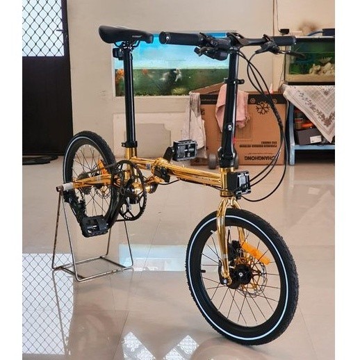 Sepeda Lipat Element Troy Gold Edition 10 Speed Hidrolik