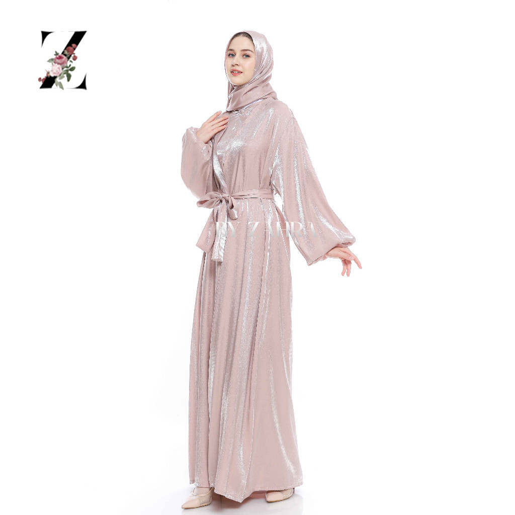 ZARSHIMMER ABAYA SET OUTER INNER PASHMINA ORIGINAL BY ZAHRA