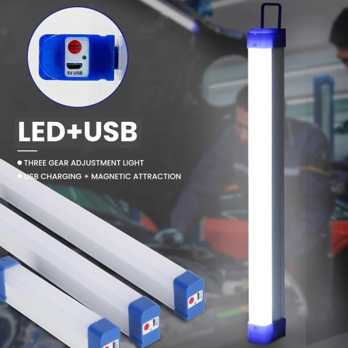 DFANCCIE Lampu Neon Led Panjang USB Bolam Let Portable Emergency Lampu Darurat