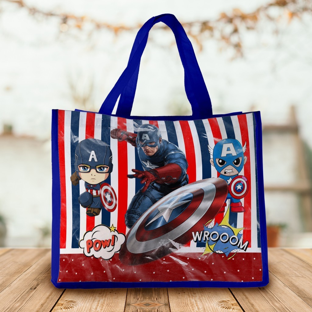

Tas Ultah / Tas Ulang Tahun / Goodie Bag Captain Amerika