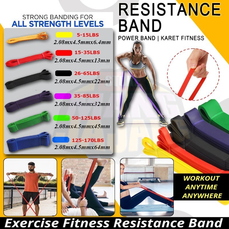 Resistance Band / Power Band Stretching karet Fitness Yoga Gym Pull Up (J981)