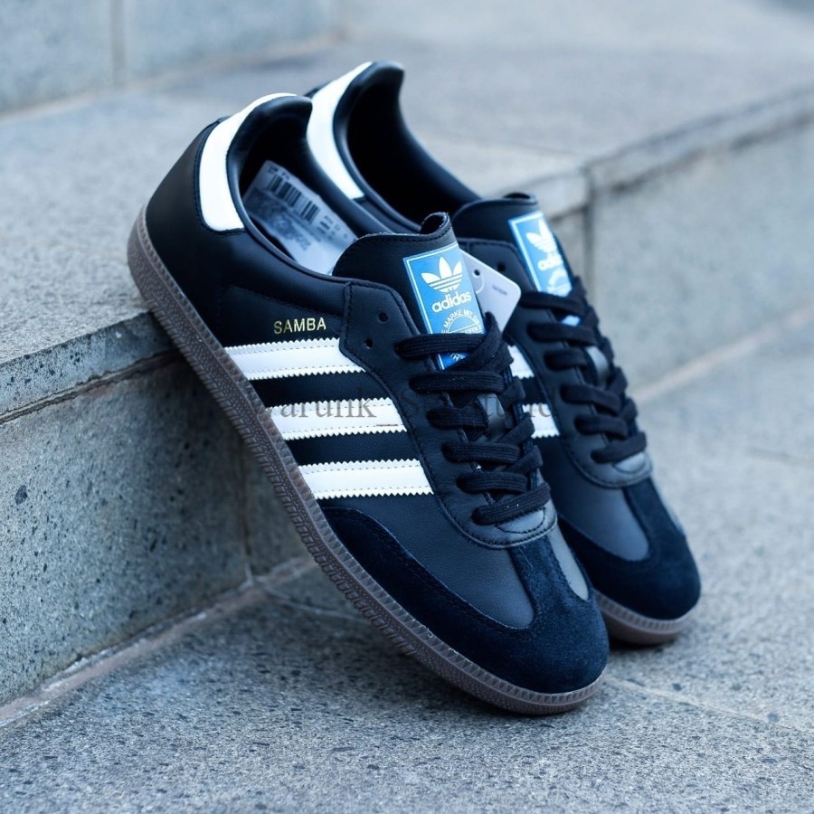 Sepatu Pria Adidas Samba OG White Black Sole Gum Original BNWB - 39