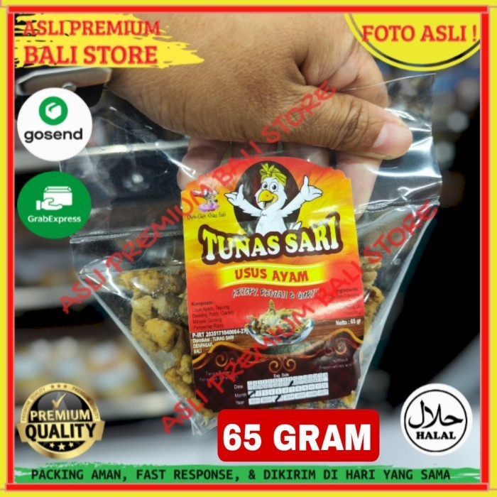 

OLEH OLEH MAKANAN CEMILAN CAMILAN SNACK KULINER KHAS ASLI ORI ORIGINAL BALI KERUPUK KERIPIK KRIPIK USUS AYAM 65 GRAM GR