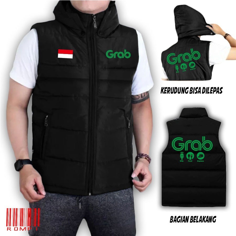 JAKET ROMPI PARASUT DRIVER GRAB TERBARU / JAKET ROMPI KEMBUNG SABLON SATUAN