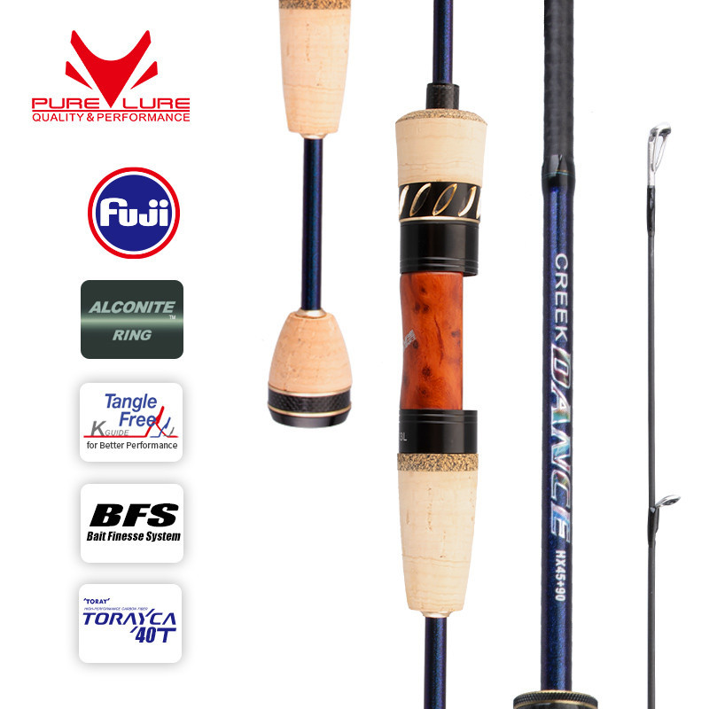 PURELURE Trout Rod BFS Fishing Casting UL Spinning Light Travel Rod Stream Ejection Rod Fuji Alconit