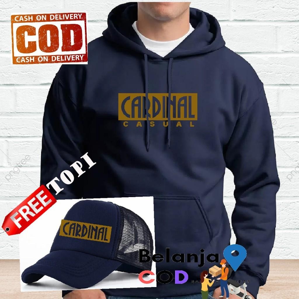 Plus Topi Hoodie Cardinal Blok Casual Besar Sablon Gold Sweater Keren Pria Wanita Dewasa Terbaru