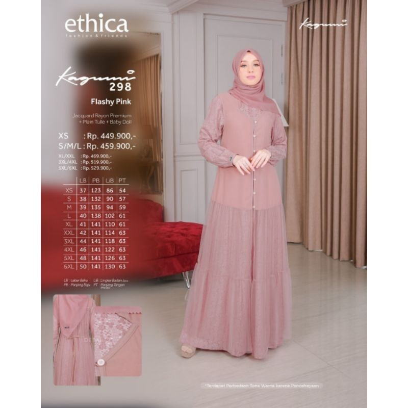 CUCI GUDANG KAGUMI 298 /ETHICA KAGUMI 298 /KAGUMI 298 FLASHY PINK /GAMIS ETHICA TERBARU 2024 /COD