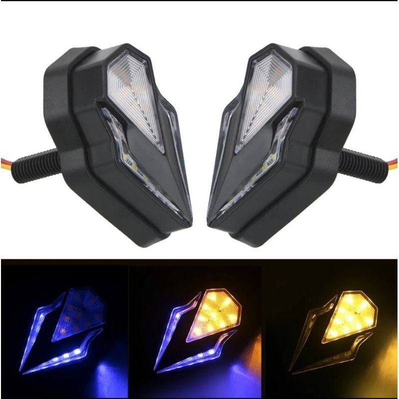 # Lampu Sein Tempel Led Sen Tempel Segitiga Neon Universal untuk Motor Fairing R15, Cbr 150r, Gsx 15