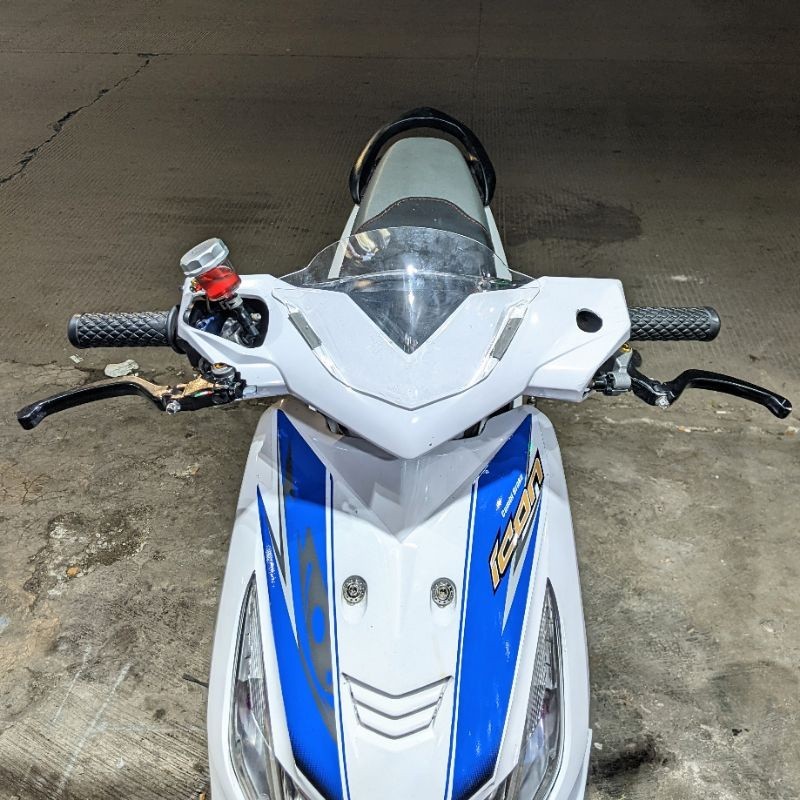 visor beat karbu warna bening dan smoke - windshield motor beat - visor beat karbu free double tip h