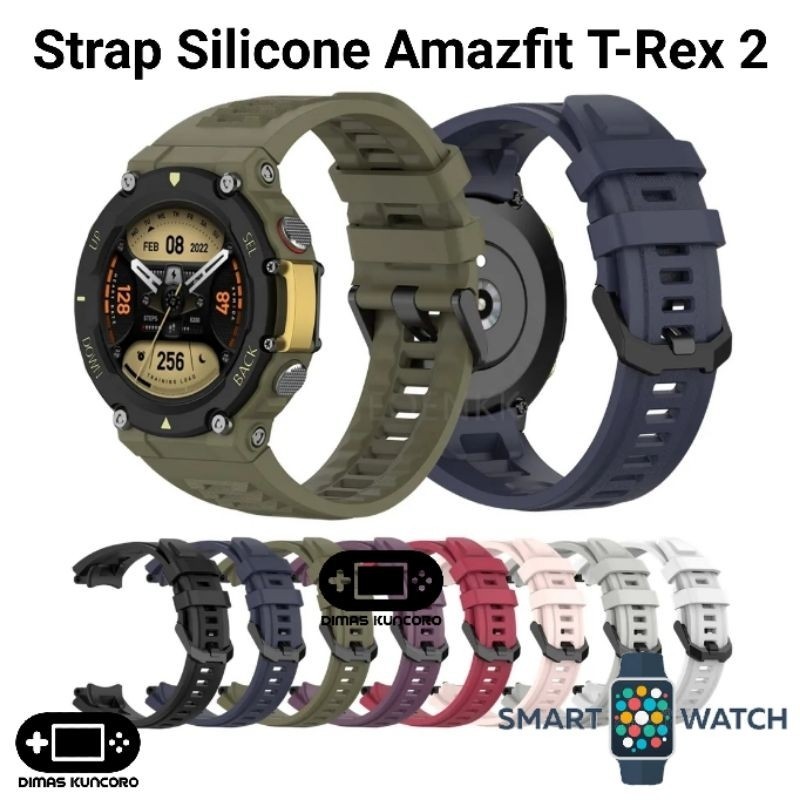 Strap Silicone Amazfit T-Rex 2 silikon tali jam trex 2 t rex 2 karet smartwatch