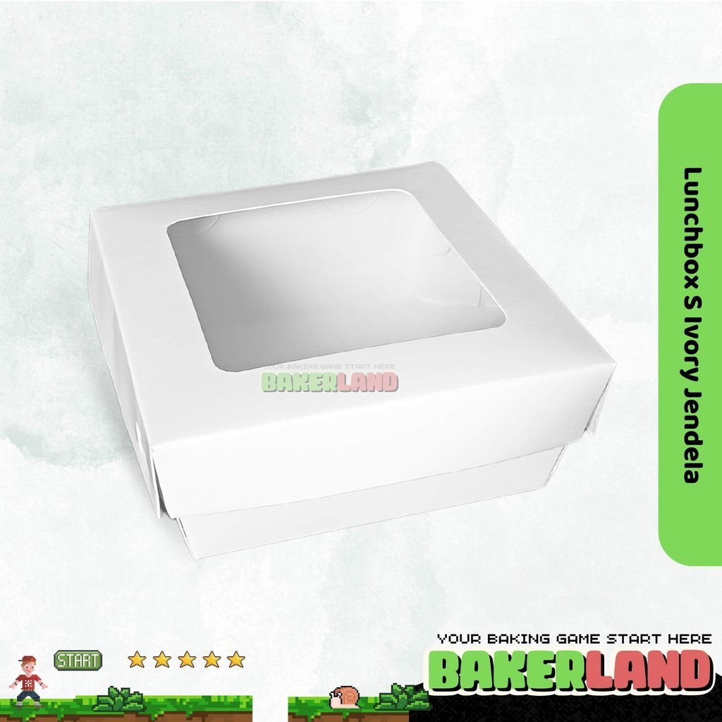 Lunch box S Jendela Ivory / Lunch Box Paper / Paper Lunch Box / Box Ayam / Box Dimsum / Kemasan Dims