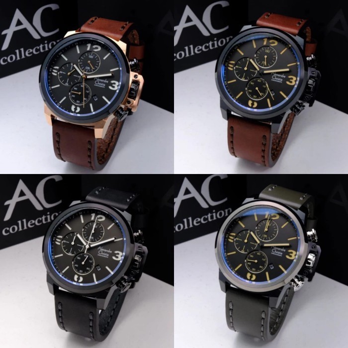 Jam Tangan Pria Alexandre Christie 6280 AC6280 AC6280MC - Black Brown