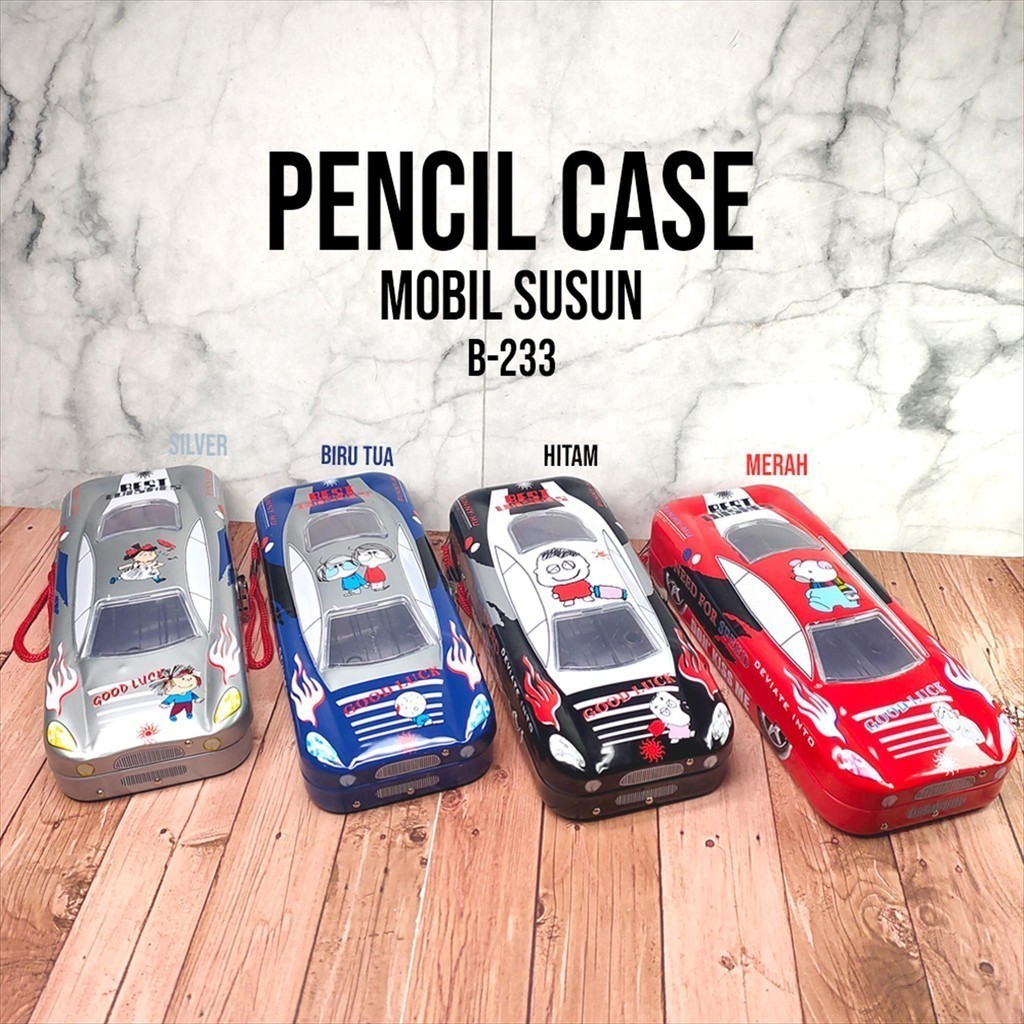 

Kotak Pensil Kaleng Mobil B-233 / Kotak Pensil Kaleng 3 susun