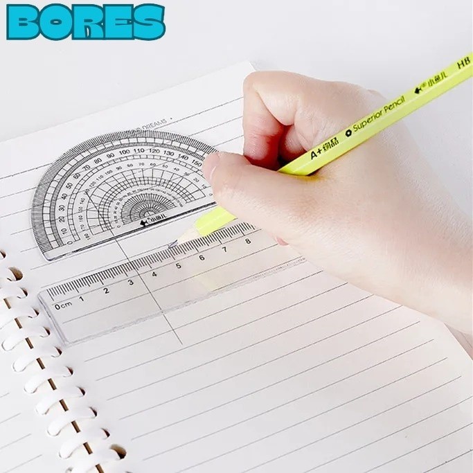 

BORES Penggaris Set 4IN1 15Cm Penggaris Bening Sekolah Isi 4Pcs Lucu Ruller Set Transparant Perlengkapan Sekolah Menggambar Pelajar Mahasiswa Motif Polos Kemasan Ziplock