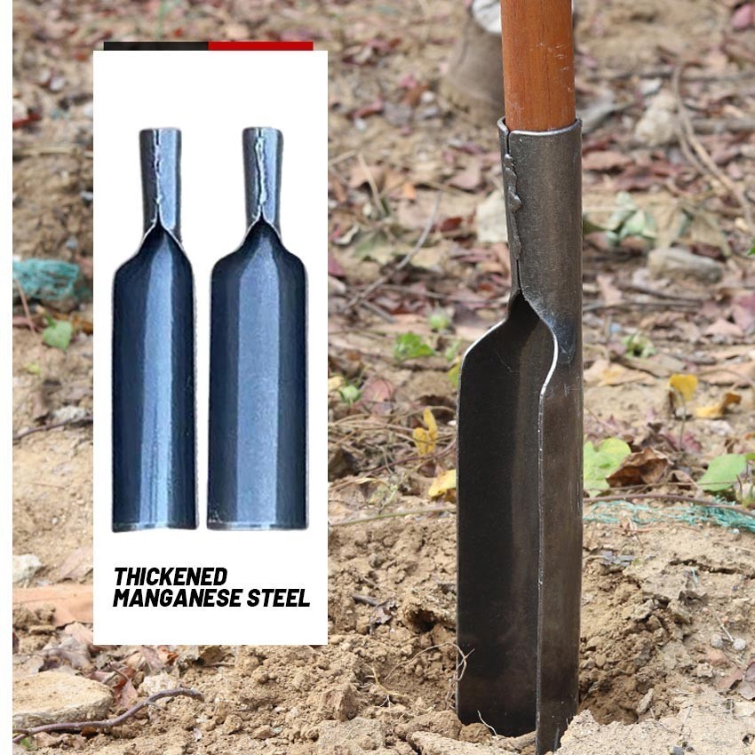 Alat Pembuat Lubang Tanah Alat Plong Mulsa Pertanian Sekop Lempak Tanah Gagang Bahan Baja Untuk