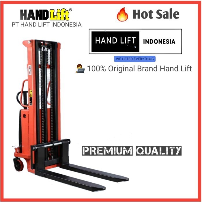 Semi Electric Hand Stacker 1.5 ton 3 meter