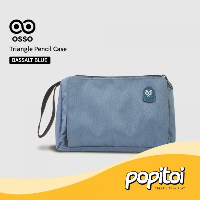 

OSSO Triangle Jumbo Pencil Case Kotak Tempat Pensil - BASSALT-BLUE