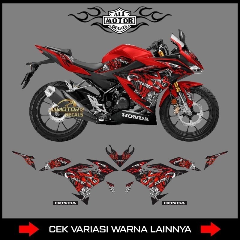 Stiker Honda Cbr 150r New K45r Motif Venom / Decal Motor cbr 150 r Tahun 2021, 2022, 2023, 2024 / St