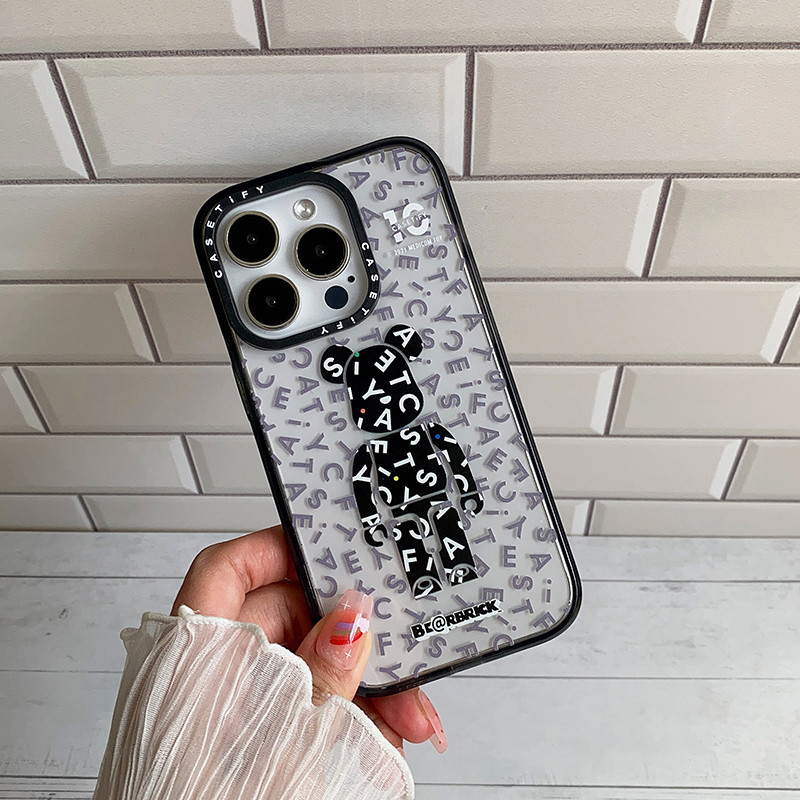 CASE Co menandai Full Print Letters Trendy Brand Violent Bear 15Pro Phone Case Suitable for Apple 11
