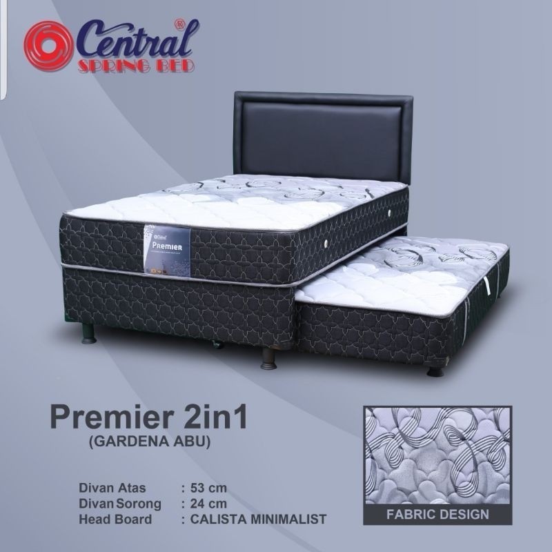 set Central premier 2 In 1 sorong lengkap kasur spring bed atas bawah 120 x 200 Garansi resmi