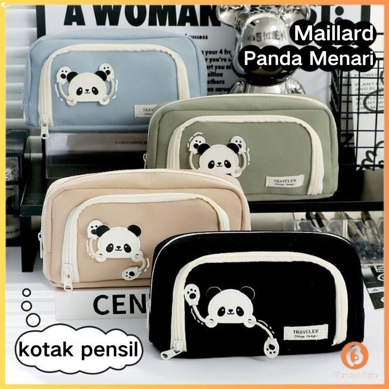 

【Penjual Lokal】Panda Kotak Pena Dua Lapis Tas Pensil Hati Anak Perempuan Sederhana Kapasitas Besar Tempat Pensil Alat Tulis Lucu