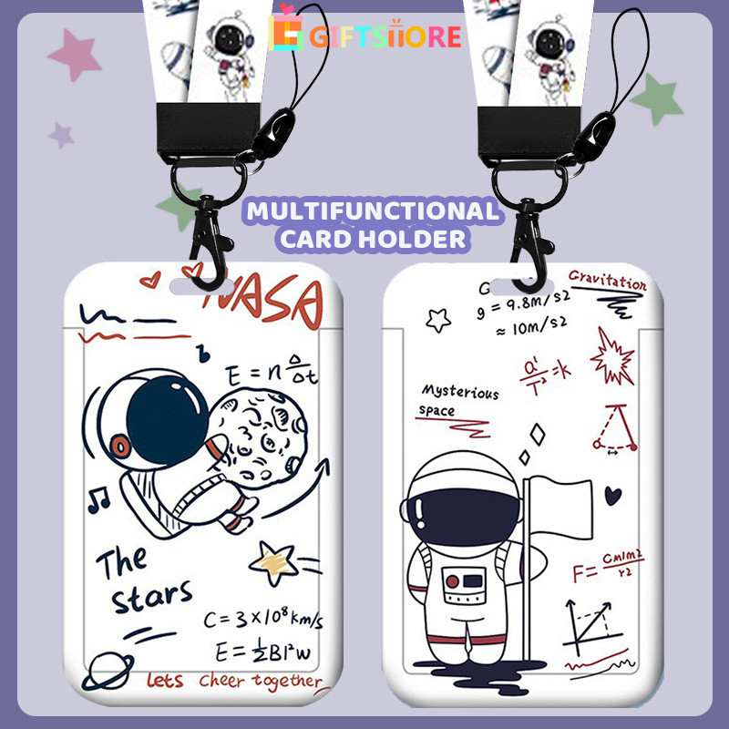 

✨COD Gantungan Name Tag ID Card Holder / Gantungan Kartu Astronot Nama / Tali ID Card / Tempat Kartu ID Card holder gantung leher-GS