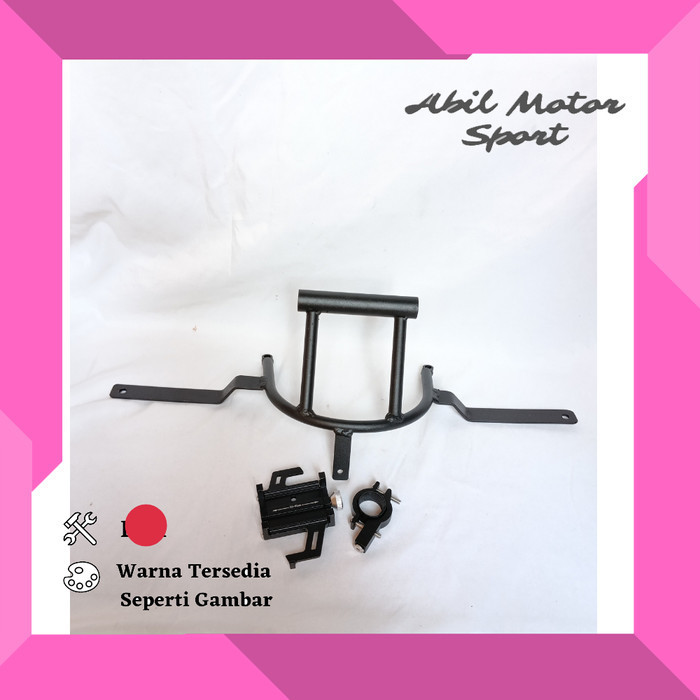 PAKET HOLDER HP YAMAHA NMAX PEGANGAN DUDUKAN HANDPHONE BRACKET SEPEDA MOTOR ALUMUNIUM V2 DUDUKAN HAN