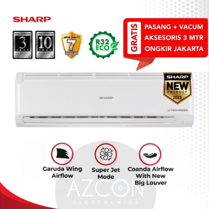 +PASANG AC Sharp 1/2 PK AH-X6ZY Inverter Thailand