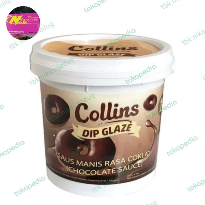

[New] dip glaze collins cokelat 1 kg khusus grab dan gojek